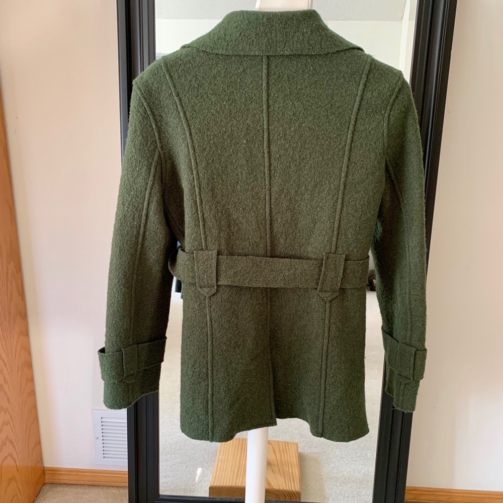 Green Wool Double Breasted Coat - image 2